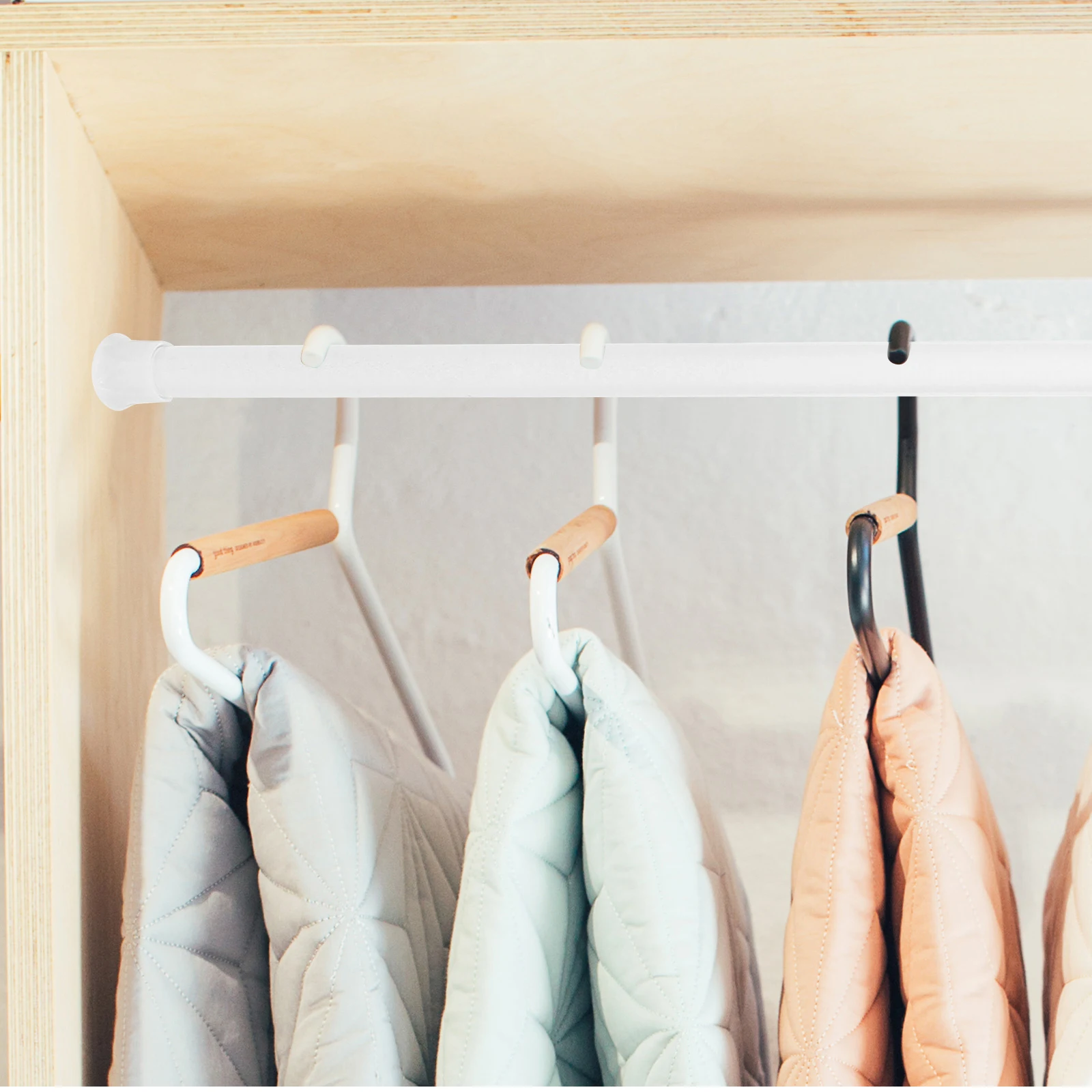 قابل للتعديل التوتر قضيب 40-70 سنتيمتر تلسكوبي الستار القطب لباب نافذة خزانة الحمام لا الحفر الملابس تجفيف السكك الحديدية