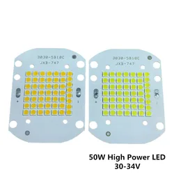 20pcs  50W High Power LED Epistar 3030 SMD diodes Chip Flood light Source 30-34V White 3500K 6500K Floodlight Spotlight Bulbs