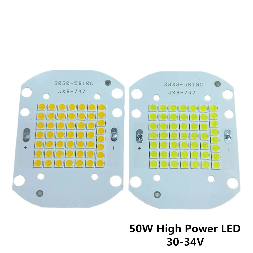 20pcs  50W High Power LED Epistar 3030 SMD diodes Chip Flood light Source 30-34V White 3500K 6500K Floodlight Spotlight Bulbs