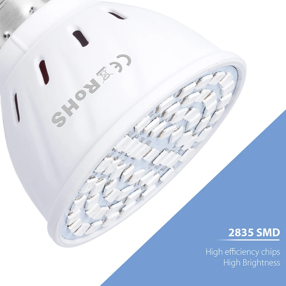 9 واط E27 LED تنمو ضوء E14 220 فولت النباتات ملء مصباح GU10 الأضواء MR16 داخلي زهرة بوعاء الخضار تنمو صندوق زراعة الإضاءة #2