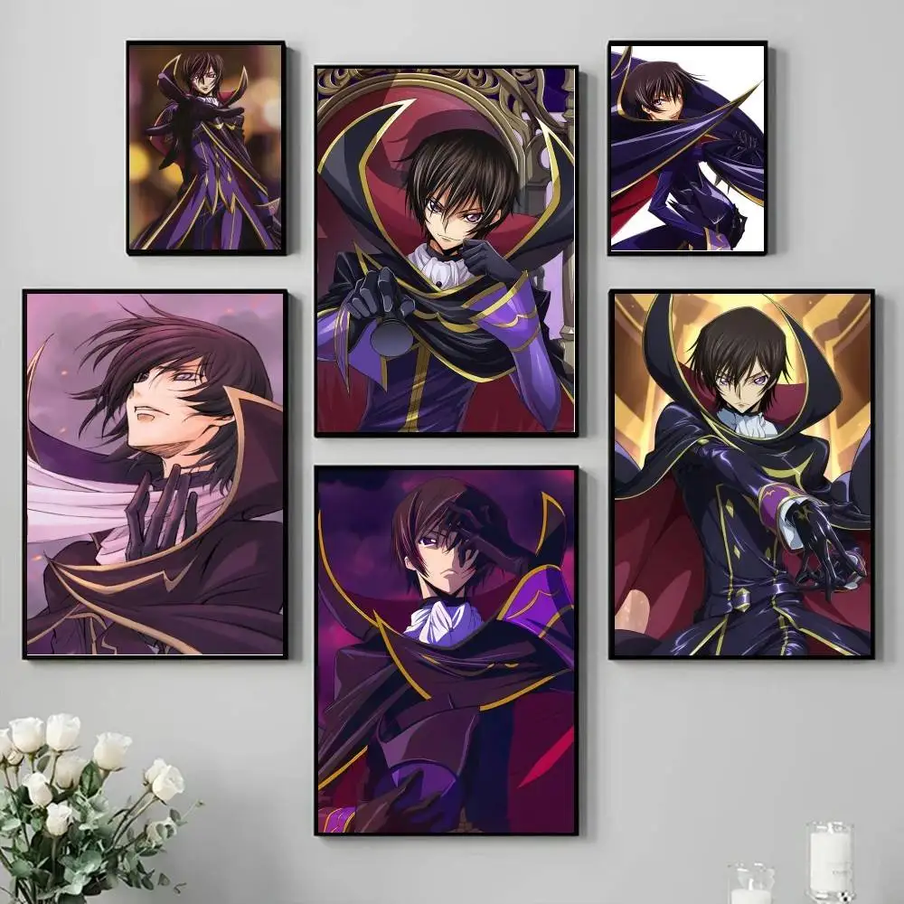 Anime L-Lelouch vi B-Britannia  Poster Self-adhesive Art Wat