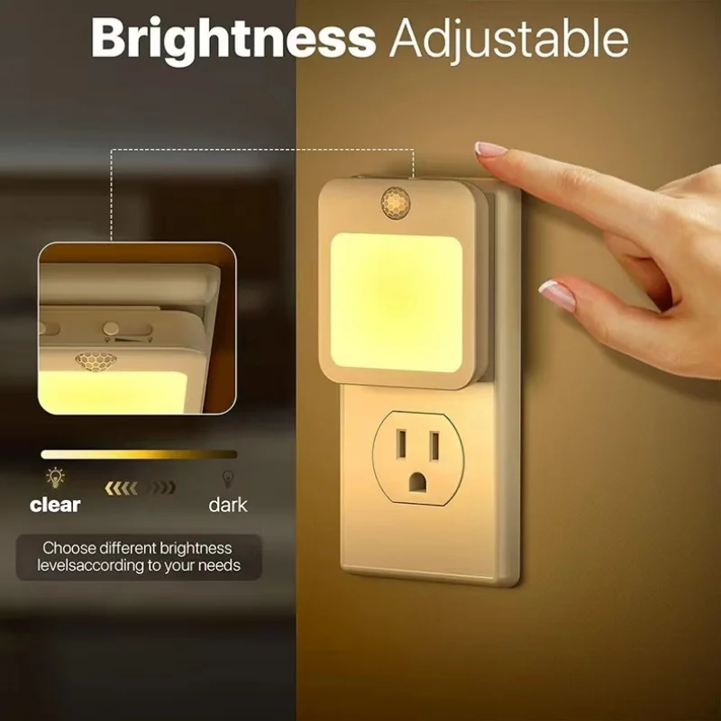 Night Light Motion Sensor With LED Light EU Plug Lamps Children'S Night Light Wireless Night Lamp For Bedside Table Bedroom view 2