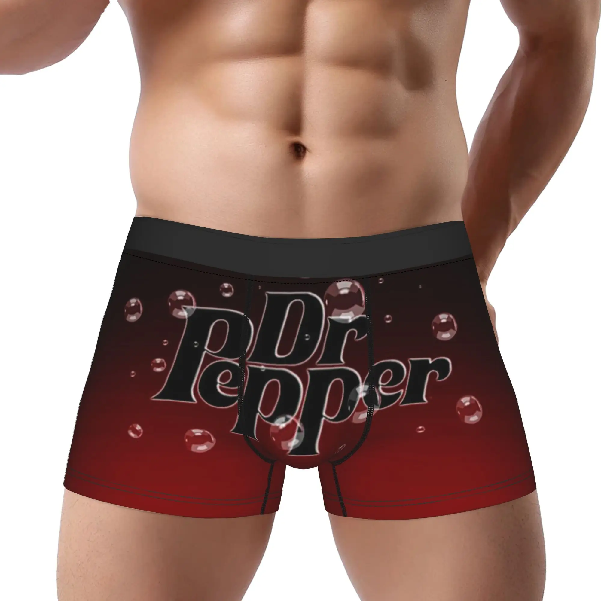 

Красные (10 шт.) трусы Dr Pepper, мужские трусики, удобные шорты, боксеры
