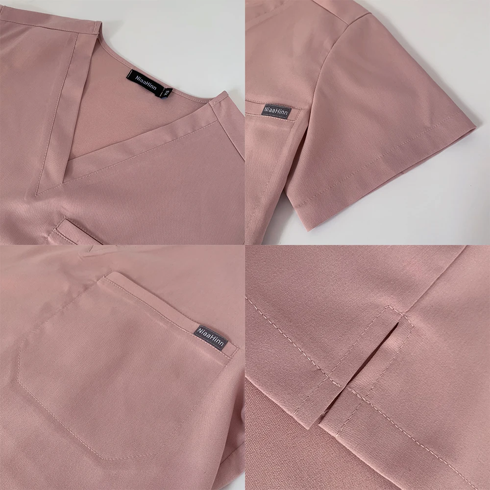 Scrub uniforme per sala operatoria Top Clinic Beauty Salon abbigliamento da lavoro infermiera medica Scrub Shirt donna operatori sanitari camicetta da allattamento