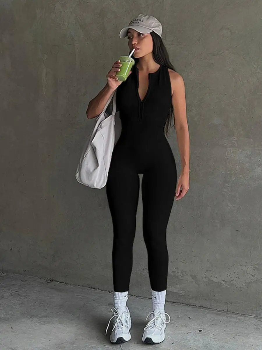 

Весна-лето модный облегающий цветной модный спортивный костюм на молнии с высокой талией длинные брюки полиэстер