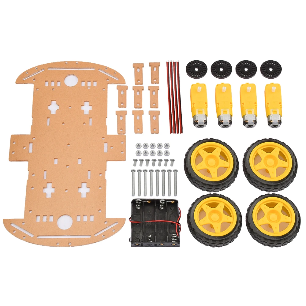 Smart Car Kit 4WD Smart Robot Car Chassis Kits Car With Speed Encoder and Battery Box Diy Electronic Kit for Arduino