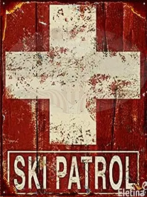 Vintage Metal Tin Sign Ski Patrol Lift Resort Lodge Cabin Rustic Skiing Sign Exterior Home Cave Bar Cafe Country Poster Wall Art