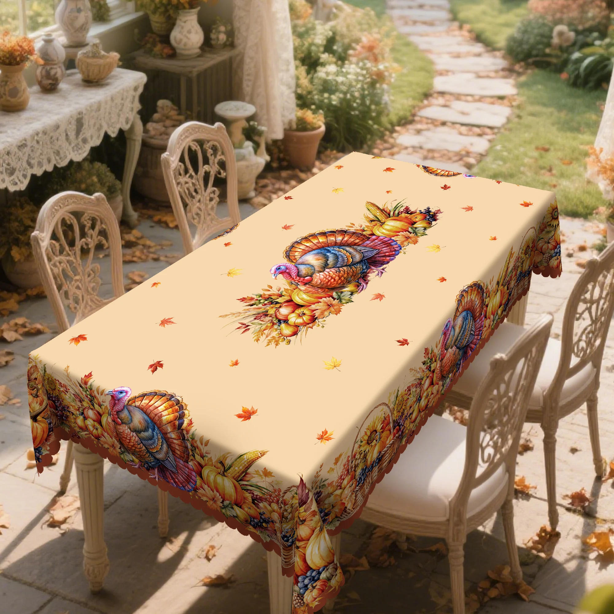 مفرش طاولة هدية عيد الشكر من Gnizama لتزيين الخريف، تصميم نمط اليقطين عباد الشمس، ديكور طاولة عيد الشكر