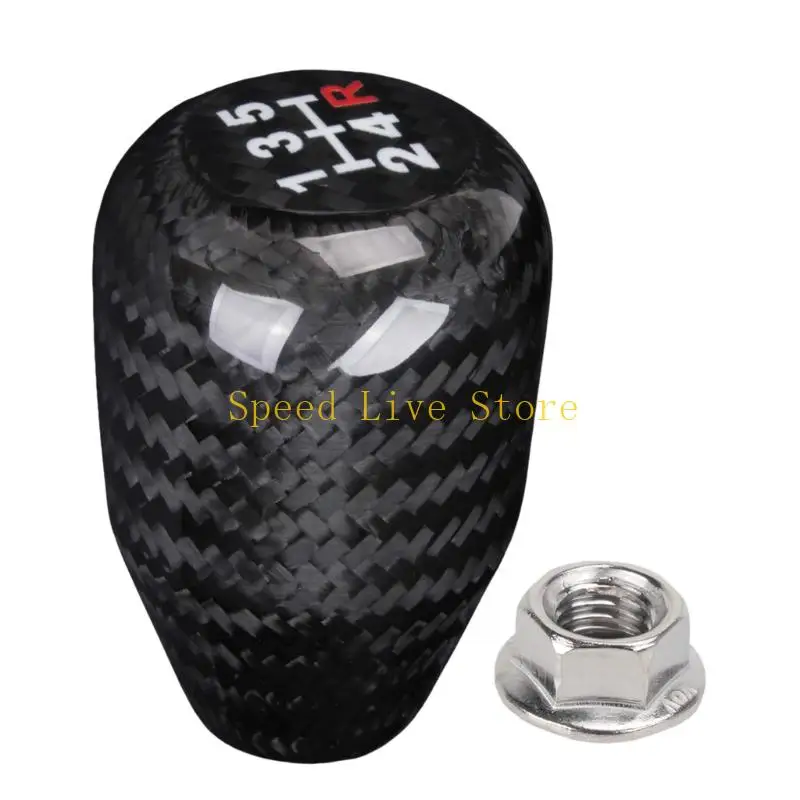 547C Premium Carbon Fiber Gear Lever Handle M10x1 5 Thread For elegant Appearance And Upgraded Car Interior Look