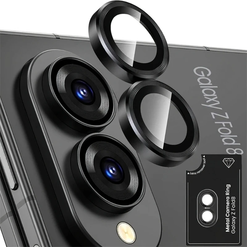 With Positioner Titanium Alloy Ring Lens Glass for Samsung Galaxy Z Fold8 5G Back Camera Protector Cap Samsung Fold8 Accessories