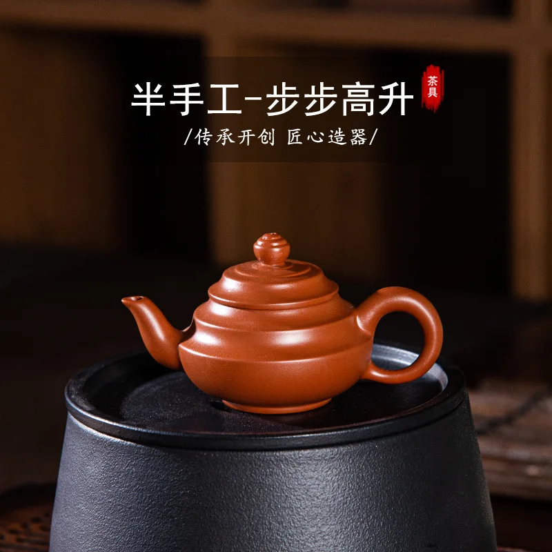 100CC Yixing Clay Teapot Traditional Xishi Pot Chinese Handheld Kettle Kung Fu Zisha Tea Set Teaware Collection Hand Playing Toy