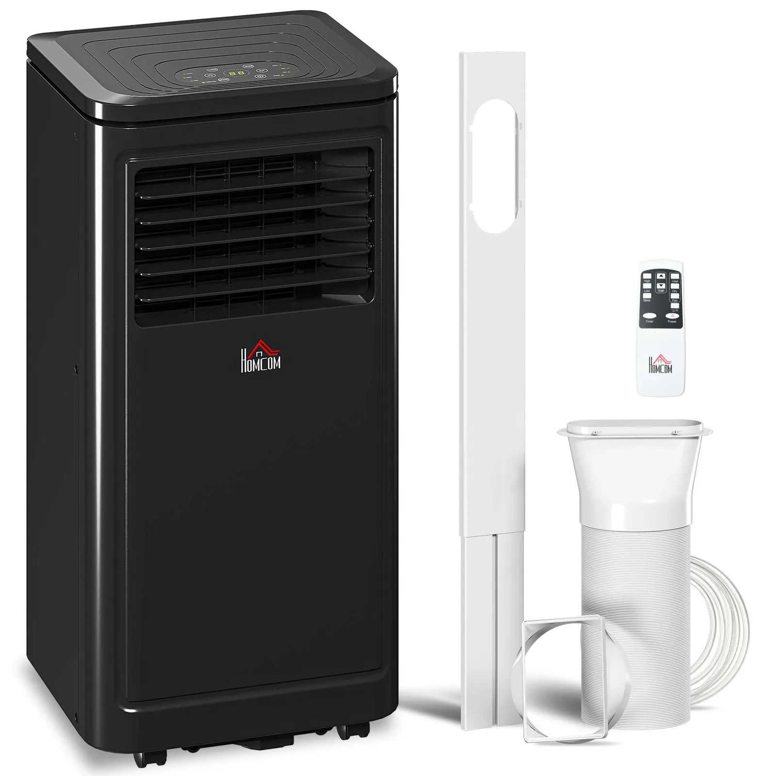 8000 BTU Portable Air Conditioner for Room up to 172Sq Ft Black