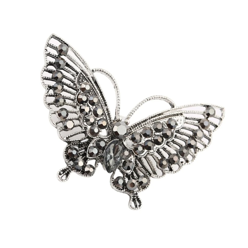 Cultural Symbolic Butterfly Alloy Brooch Pin for Dress Coat Vintage Decoration