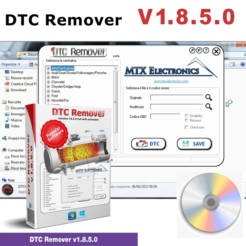 

2024 HOT DTC Remover software For KESS KTAG FGTECH OBD2 MTX DTC Remover 1.8.5.0 With Keygen9 Extra ECU Tuning Software ECU Fault