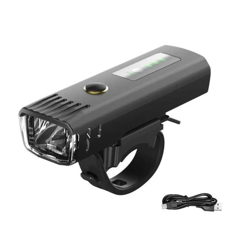 

USB Rechargeable Bike Headlight Intelligent Light Sensing Anti-splash Water Front Bicycle Lights Not Dazzling Adjustable