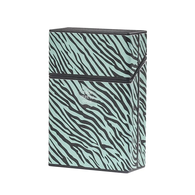 Creative Zebra Pattern Plastic 20 Cigarettes Box Portable Storage Pressure Moisture Cigarette Accessories