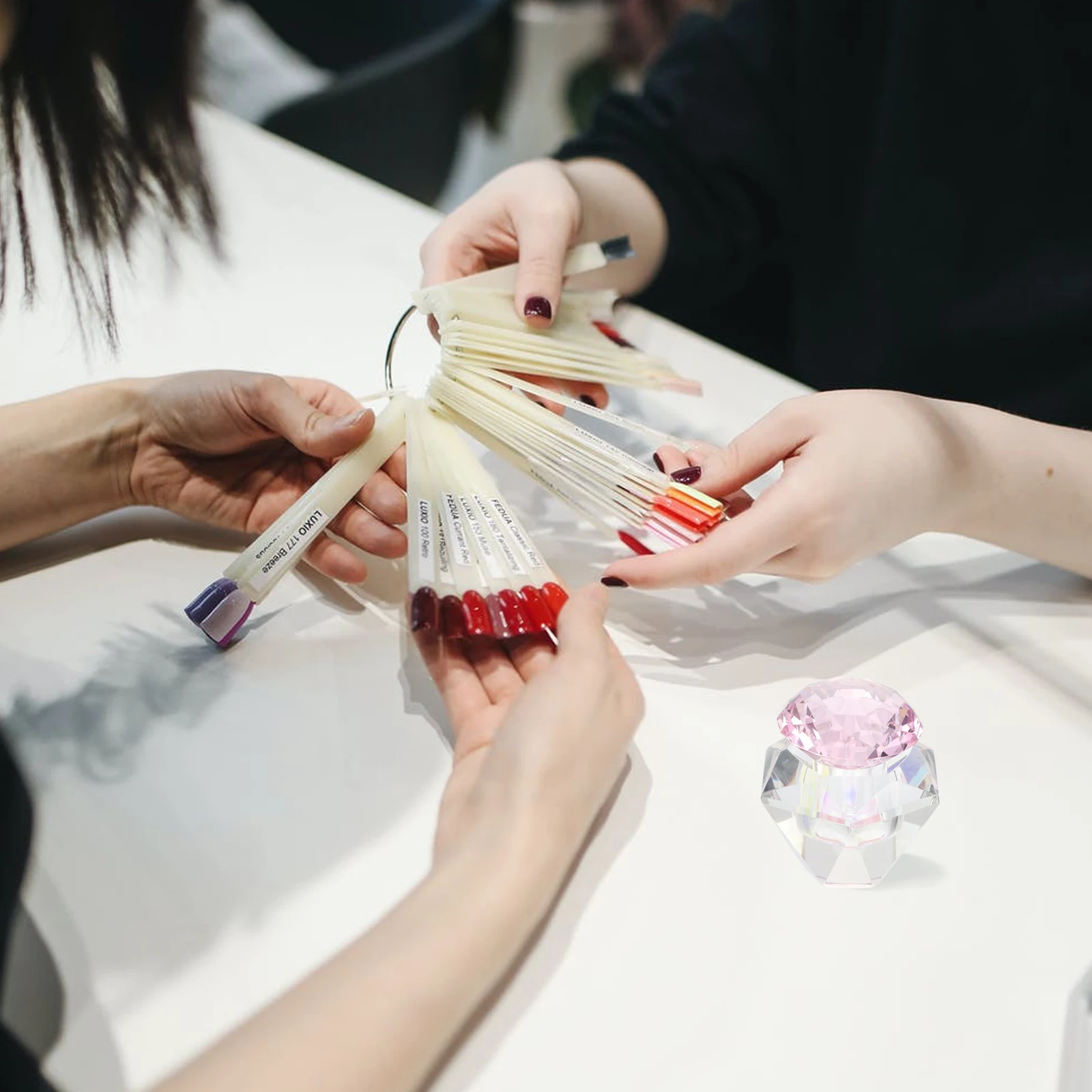 1 個マニキュアクリスタルカップ高級ガラスネイルアートディッシュミキシングアクリル液体粉末プロフェッショナルネイルツールアクセサリー