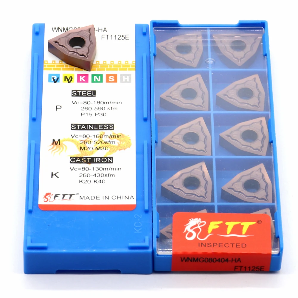 Imagem -06 - Carboneto Insere a Ferramenta de Giro Externo Lâmina do Metal Ferramentas do Cortador do Torno do Cnc Wnmg080404-ha Ft1125e Wnmg 080404 o