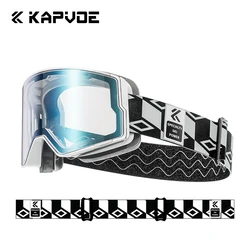 KAPVOE New Outdoor Photochromic Ski Snowboard Goggles Women Men Skiing Eyewear Mask Winter Snow Sports Anti-Fog UV400 Glasses