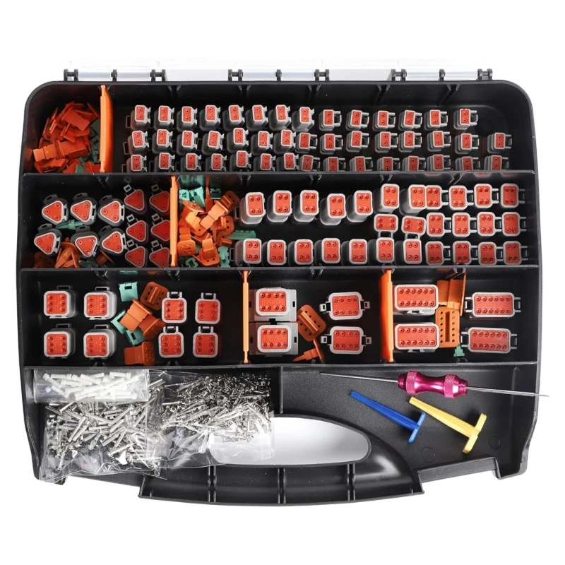 Heavy Duty 603Pieces Connector With 2, 3, 4, 6, 8, 12 Pin Configurations Suitable For Automotive Electrical Repairs