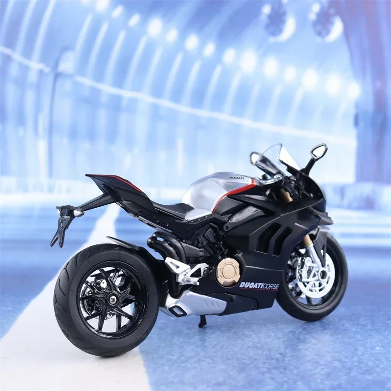 1:12 DUCATI V4S motorcycle High Simulation Diecast Metal Alloy Model car Sound Light Collection Kids Toy Gifts M17