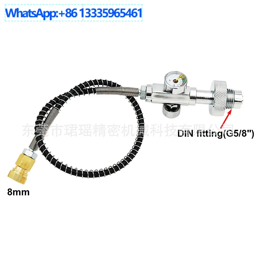 

Submersible inflatable connector hose hexagonal hoist, inflatable quick connector CO2 G5/8 thread