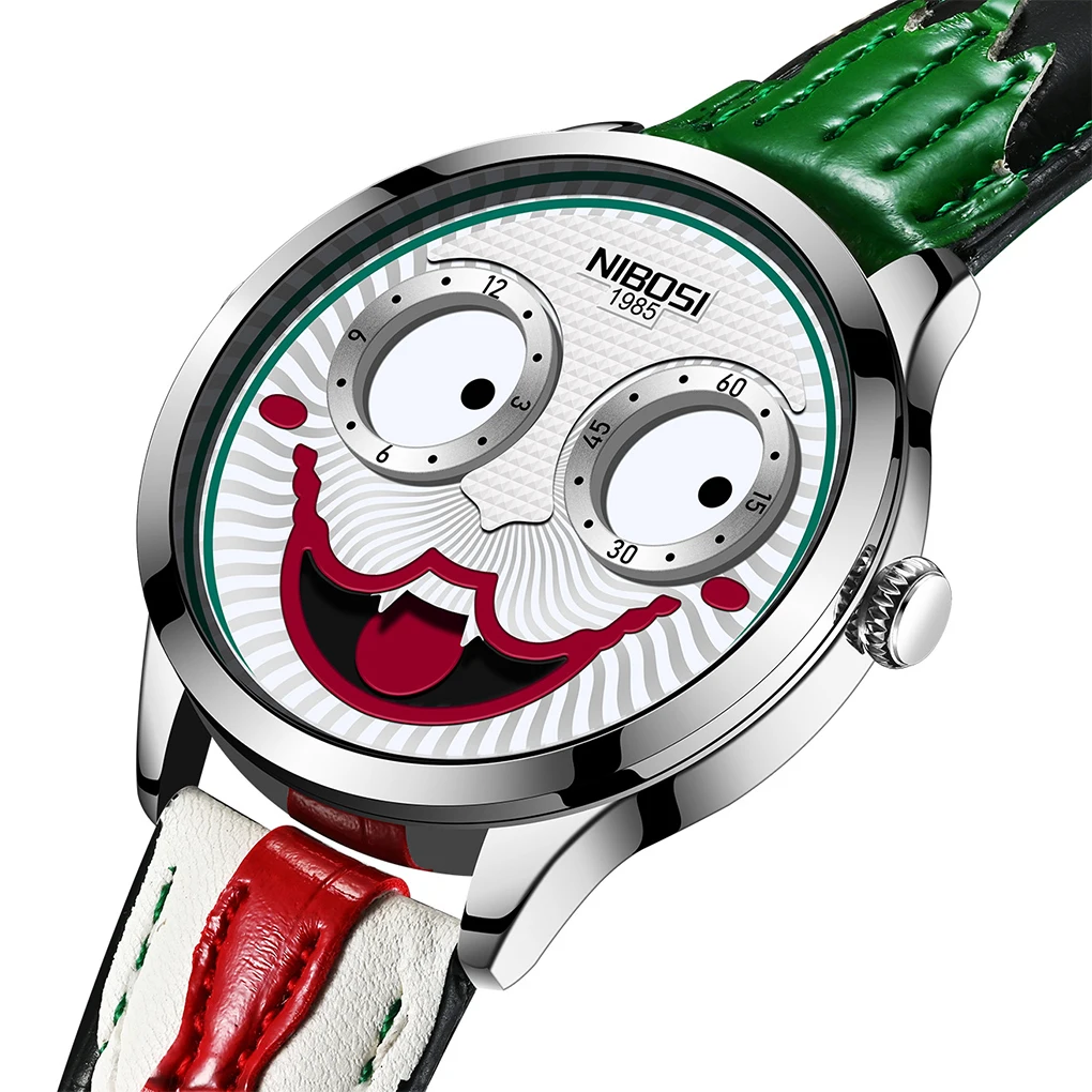 Fashionable And Cool Joker Watch Wide Application Stainless Steel Construction Clown Watches Gifts