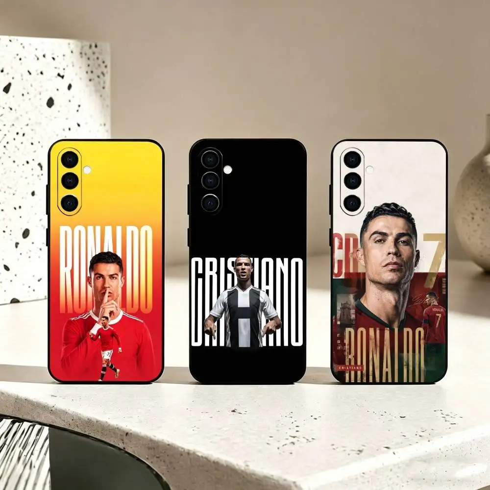 Football star Cristiano Ronaldo 7 Phone Case For Samsung Galaxy A73,A72,A71,A70,A53,A52,A51,Soft Silicone Black Cover