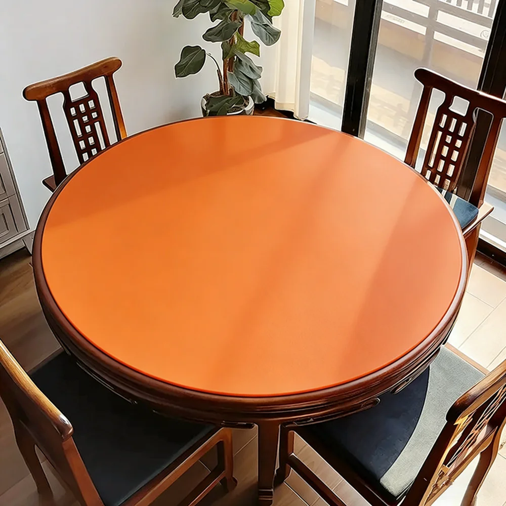 Thickened Solid Tablecloth Rubber Round Table Mat Party Table Deco Cover Pad Poker Mahjong Board Games Table Mat Accessories
