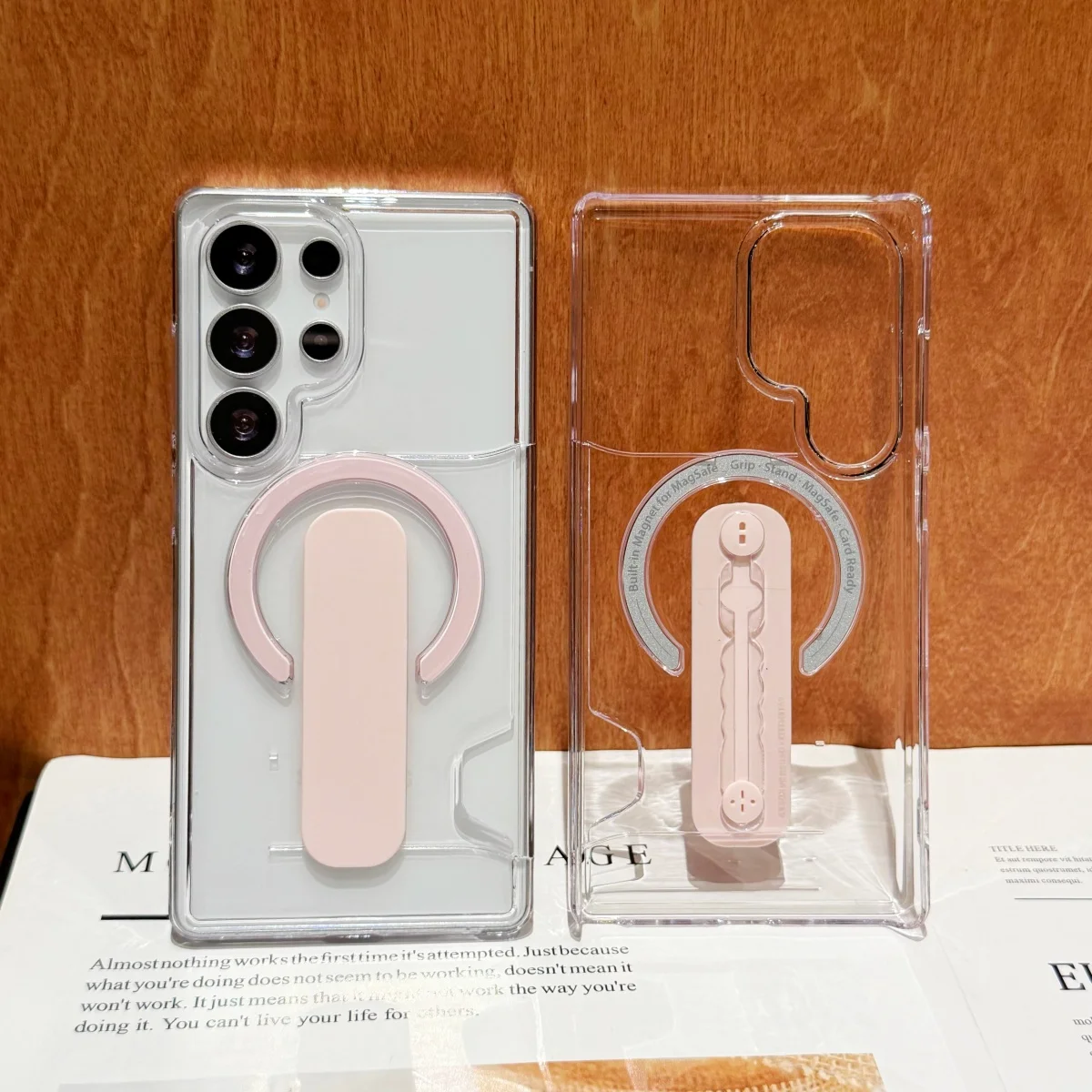 Luxuriöser Kartenhalter Transparent für Magsafe Magnetische Handyhülle für Samsung S26 S25 S24 Plus Ultra Halterung Vollständiger Stoßfester Schutz – Detail 4