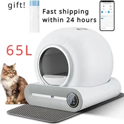 Tonepie Large Automatic Cat Litter Box Self Cleaning Smart Cat Toilet with App\ Toilet Litter Tray Arenero Gato 65L Dropshiping