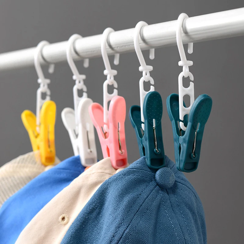 1/5 Pcs Rotatable Clothes Pegs Windproof Anti-slip Drying Clip Travel Towels Hanger Laundry Clip Hanging Hooks Socks Clips