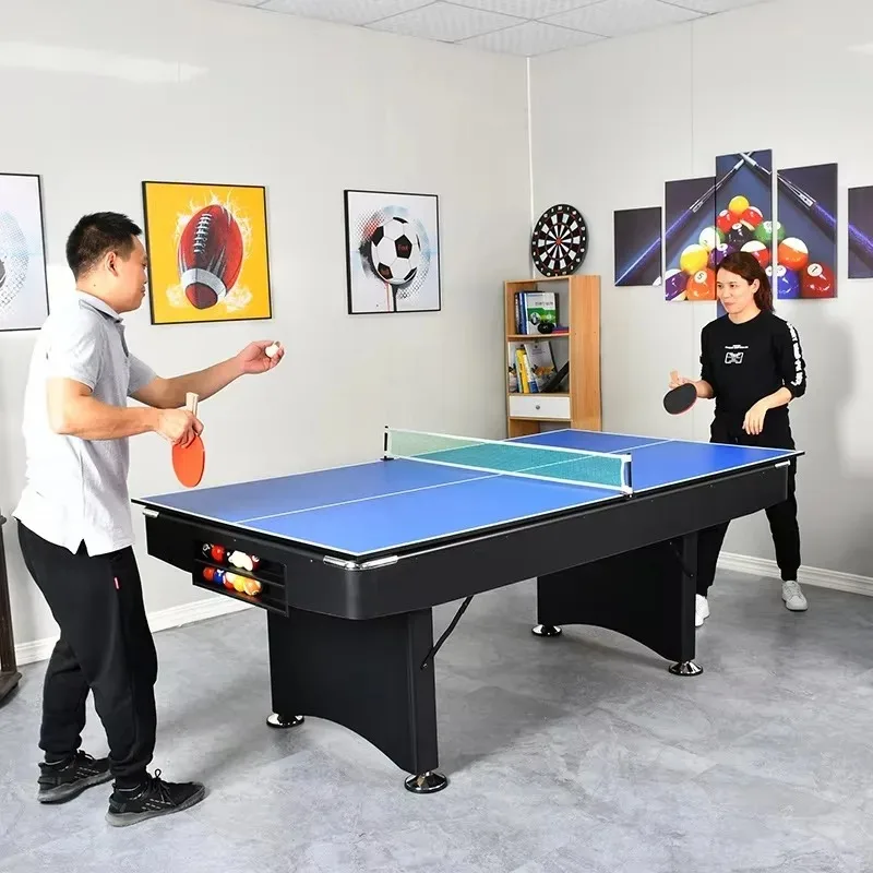 7ft 8ft Mini Indoor Sports Pool Table Black 8-Foldable MDF Billiard Table with Full Accessories Ready to Ship Factory Sale