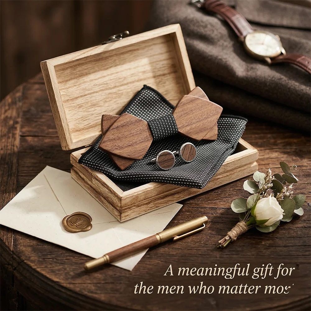 wooden-bowtie-and-cufflinks-set-dark-stripe-wood-bowtie-men-wedding-groomsmen-black-pocket-square-formal-accessory-gift-box