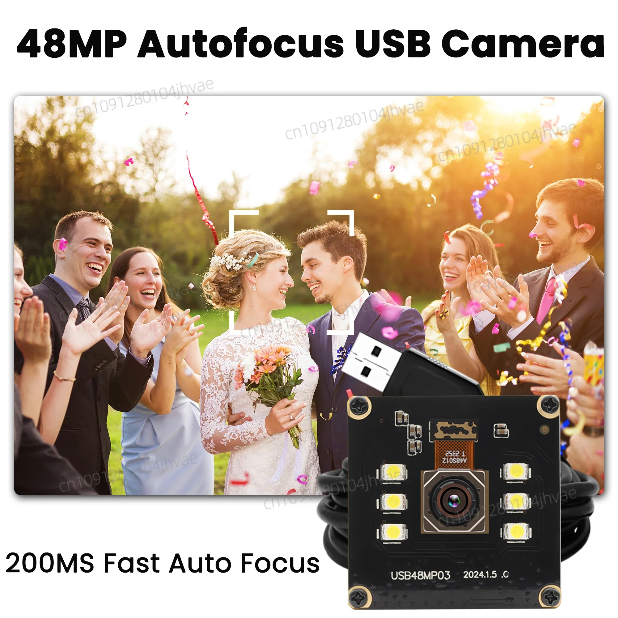 

НОВАЯ USB-веб-камера ELP 48 МП с автофокусом и 100 шт. ° Широкоугольный модуль мини-камеры дневного и ночного видения с белой светодиодной подсветкой для улучшенной защиты