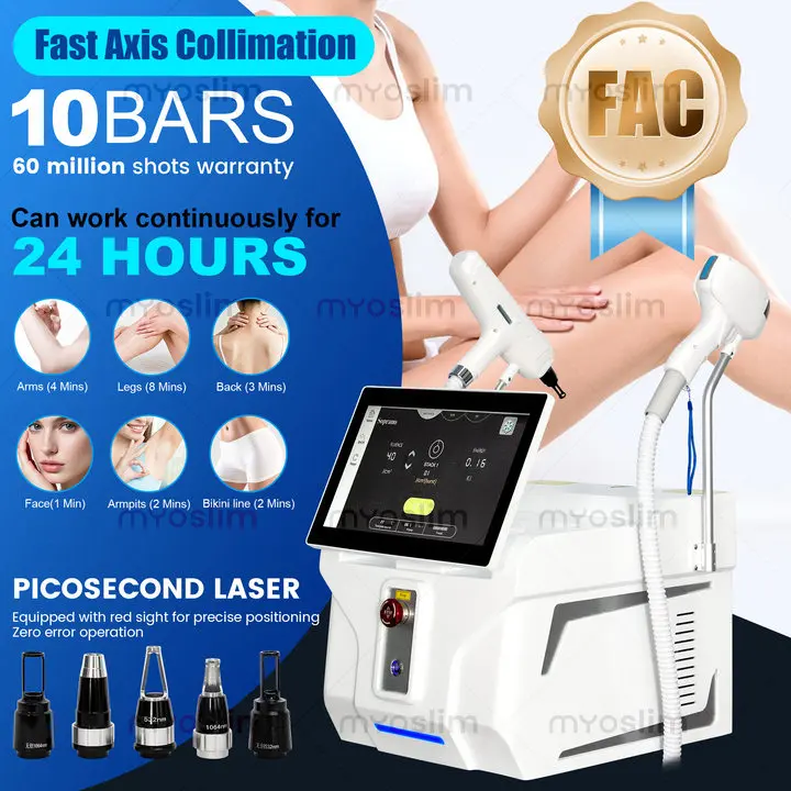 

5000W FAC Diode 755 808 1064nm 940nm 4 Wavelength Diode Laser Ice Titanium Laser Machine Body Hair Removal Equipment