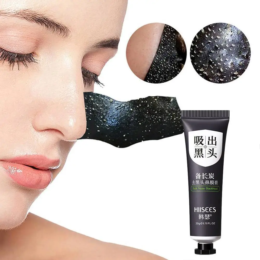 

20g Blackhead Remover Mask Cream Shrink Pores Acne Black Head Remove Nose Cleansing Purifying Peel Type Mask Skin Care