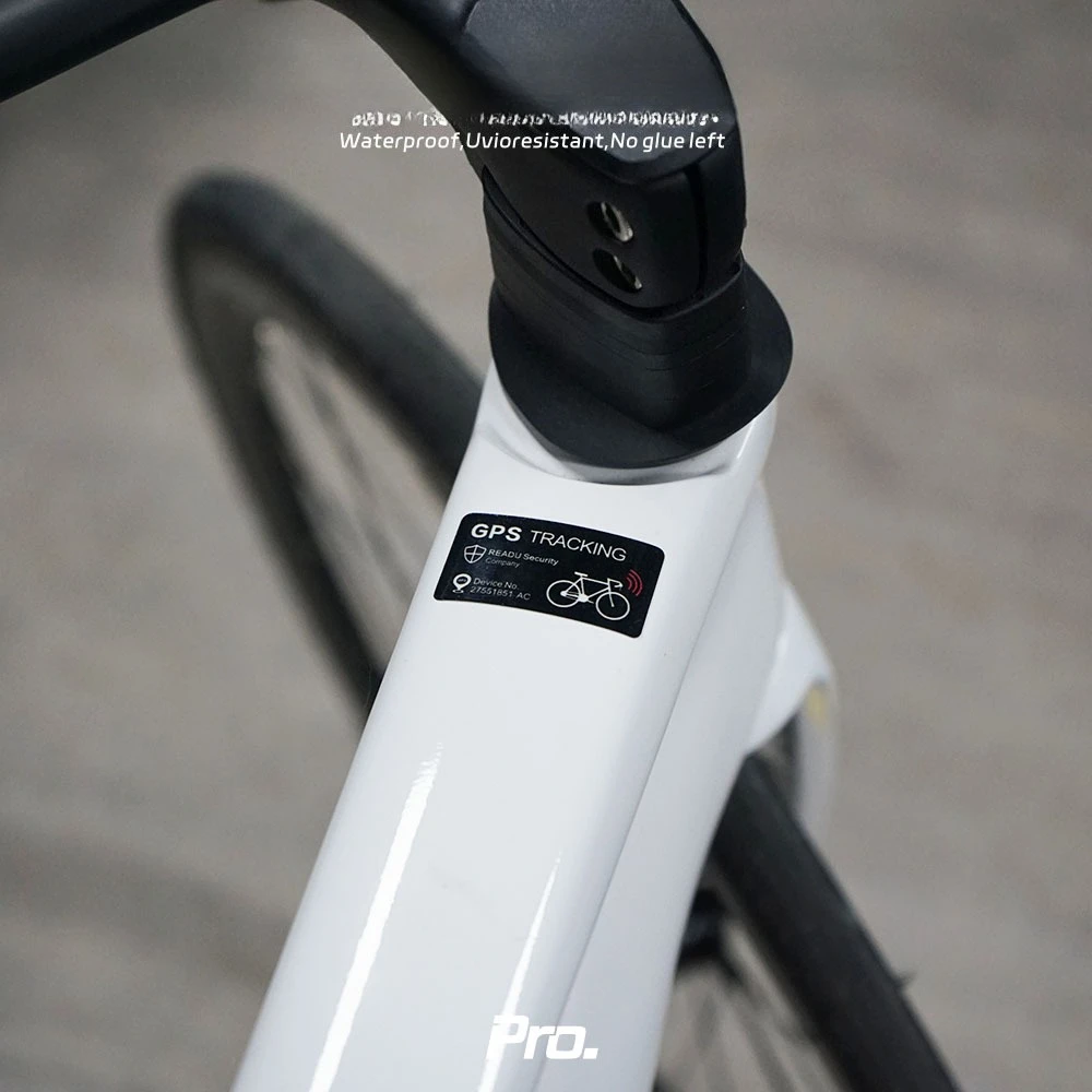 GPS Security Warning Bicycle Stickers for Bicycle Frame Top Tube Cartoon DIY Reflective Waterproof MTB Road Bikes Frames Sticker