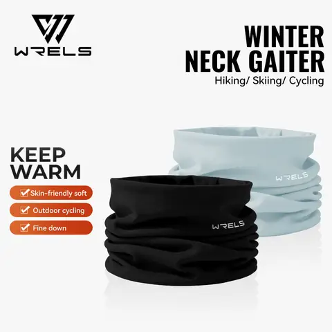WRELS Winter Neck Gaiter Neck Warmer Cover Ski Gaiters for Men Women Fleece Thick Windproof Ski Mask Scarf Breathable Face Mask