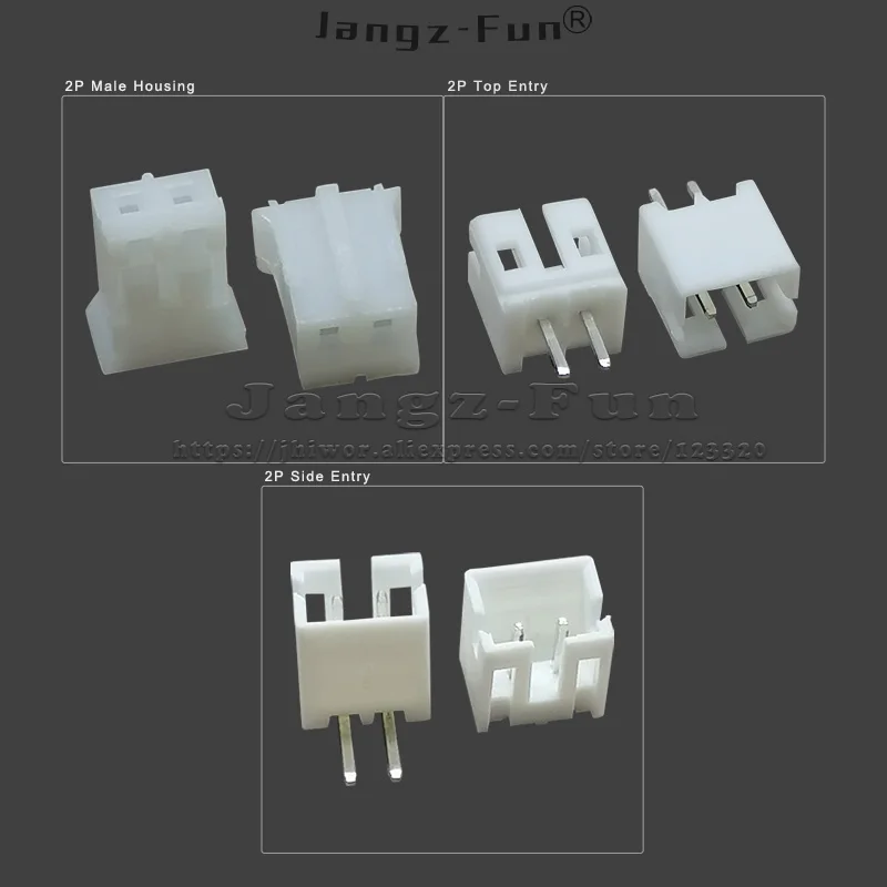 100pcs 2P JST PH 2.0 Plug 2.0mm Pitch 2 Pin Male and Female Housing Header Connectors Electric Cable Electrical Wire Connector