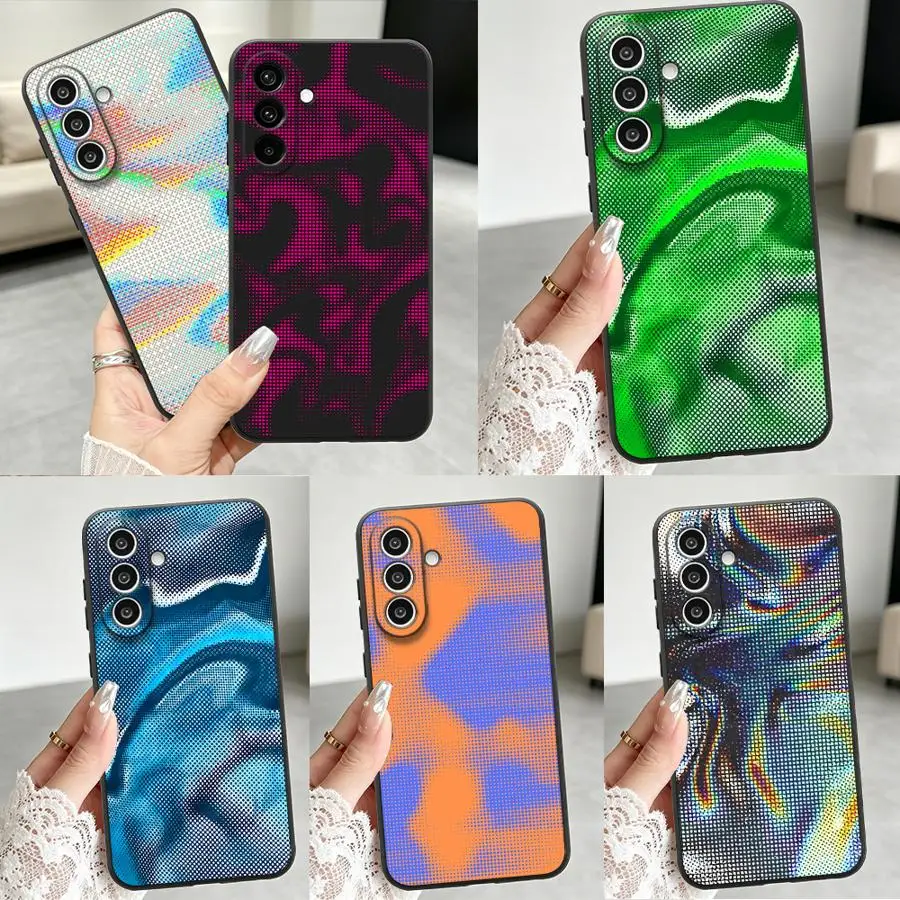 Phone Cover Case for Samsung Galaxy A57 A52 A36 A73 A51 A06 A15 A53 A17 A05 A55 A25 A16 A50 A37 A70 A41 Grid Mosaic Pattern