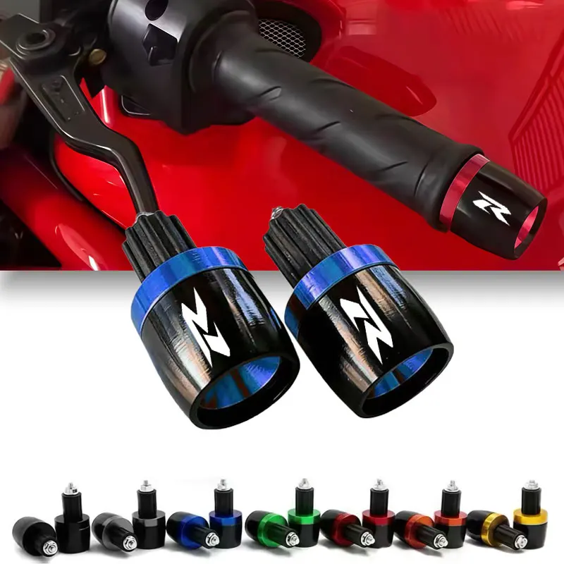 For SUZUKI GSXR 125/150/250/600/750/1000 GSR 750 600 400 Universal Motorcycle CNC Aluminum Handlebar End Plug Caps 2pcs