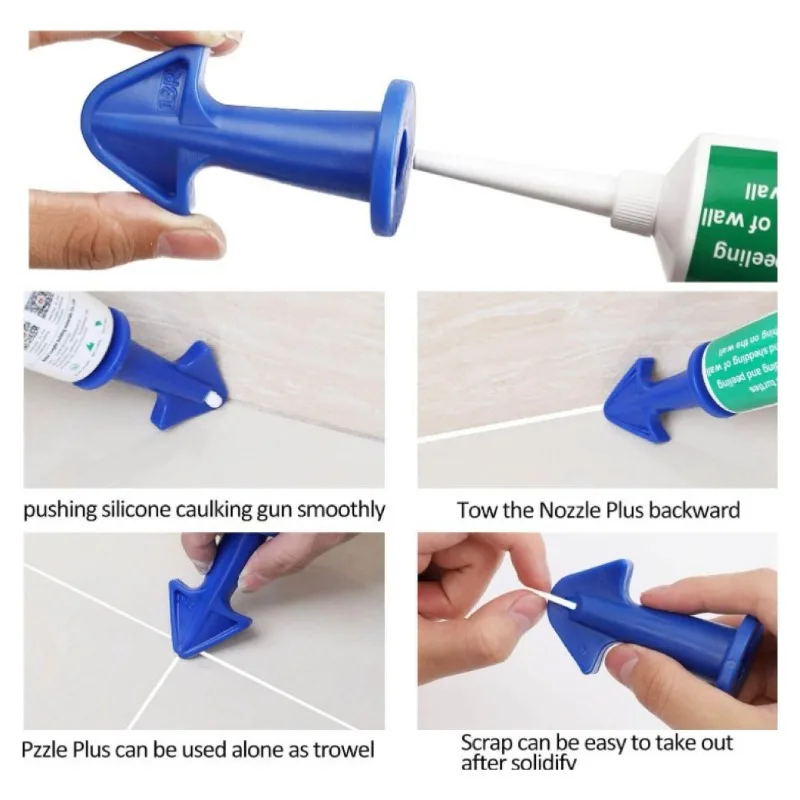 Silicone Caulking Tools,Silicone Sealant Nozzle,  Great Tools For Kitchen Bathroom Window And Sink Joints