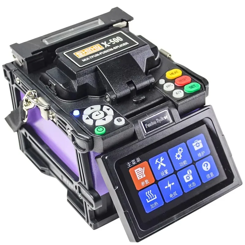 جهاز الربط الألياف الضوئية الأوتوماتيكي X500 المستخدم في سلك الجلد FTTH وFTTX وآلة صهر كابلات الألياف الضوئية