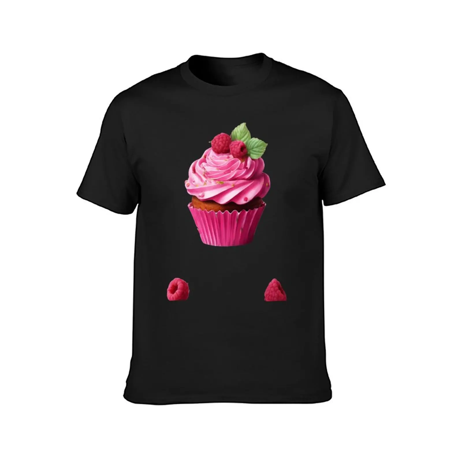 Pink Cupcake for real Baking Lovers, sugar frosting, food T-Shirt plain quick-drying cute tops T-shirts for men cotton