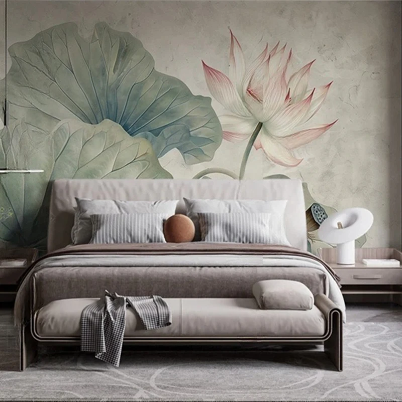 MU7614 Stereo Wallpaper Retro Embossed Flower Pattern Wall Mural Painting Living Room Bedroom Study Home Decor Backdrop