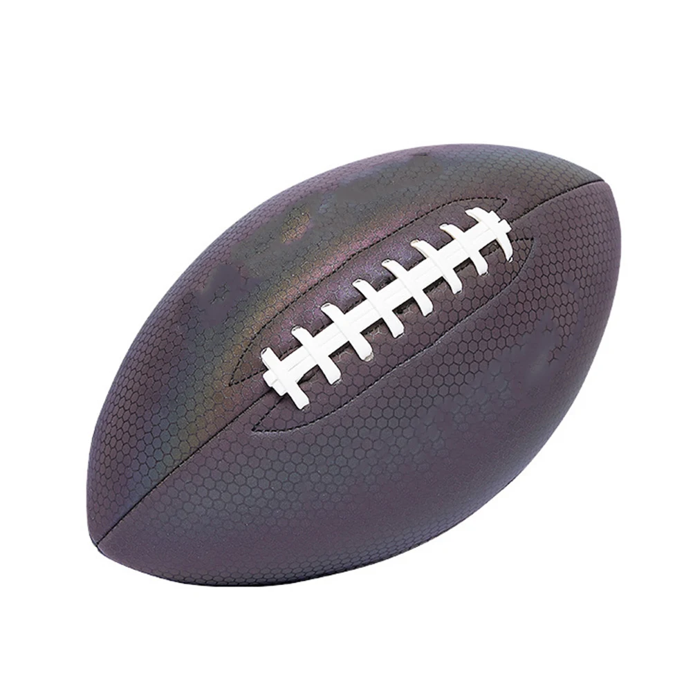 

Professional Rugby Ball Eco-Friendly Pu Fluorescent Training Football For Adults Teens Arm Strength Workout Stadium School Gift