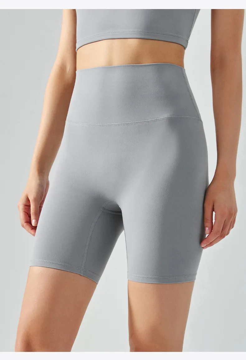High-waisted Size-free Seamless Yoga Shorts for Summer Fitness and Exercise Leggings for Cycling and Yoga