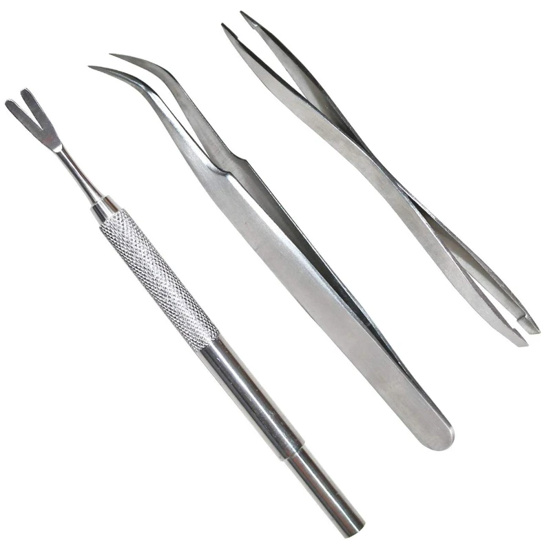 

2-in-1 Stainless Steel Tick Tweezers Professional Tick Removal Tool for Safe Removal of Large and Small Ticks From Cats and Dogs