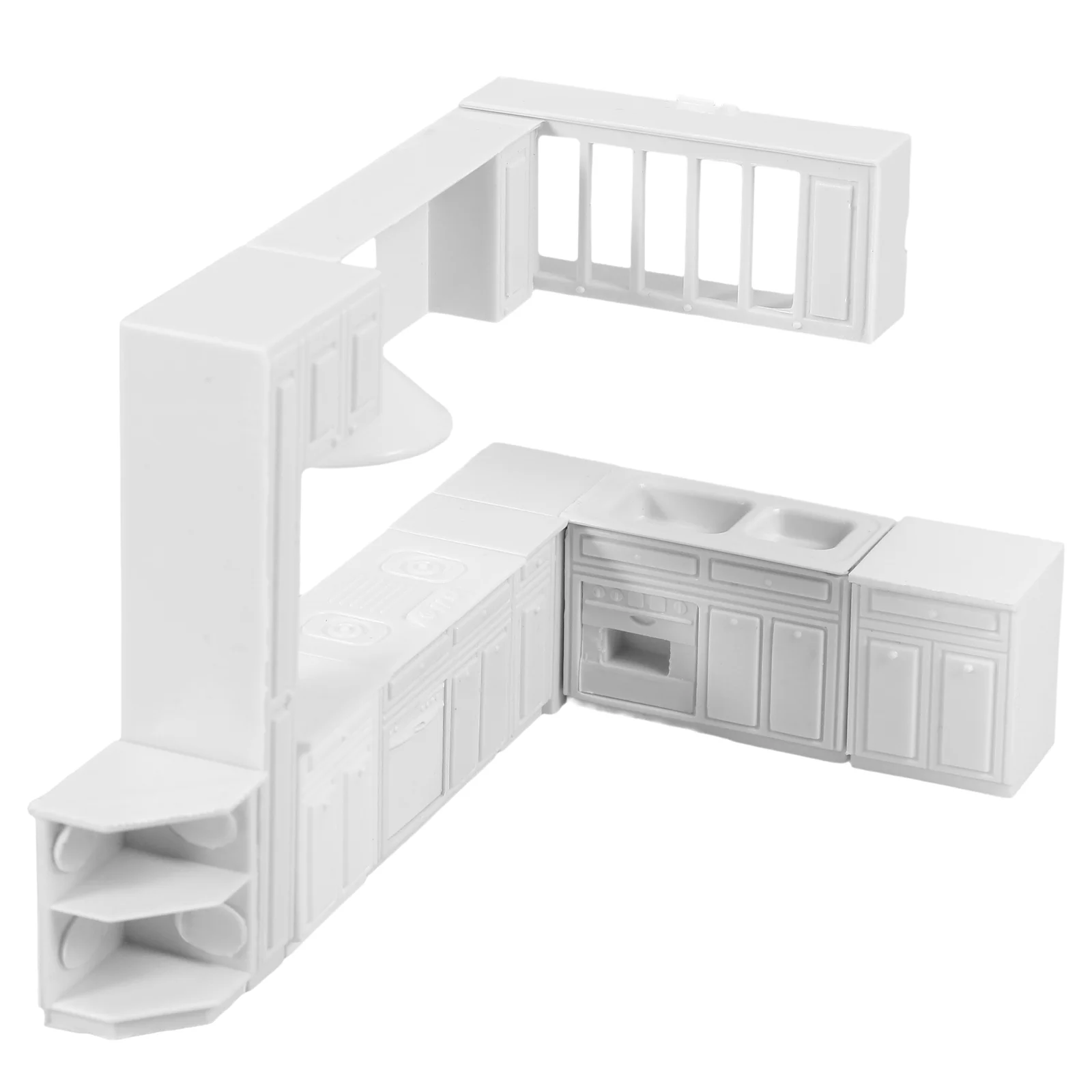 1 conjunto de mesa de areia mini móveis de cozinha escala 1/25 mini fogão gabinete adorno modelo de móveis em miniatura